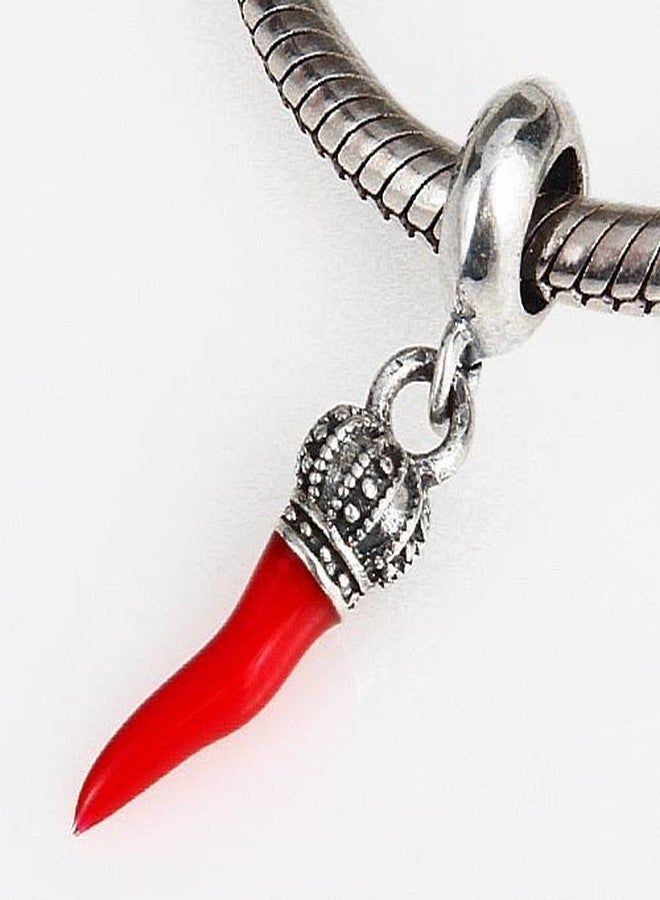 ARTCHARM Red Italian Horn Bead Crown Dangle Charm Authentic 925 Sterling Silver Chili Pepper Pendant Beads Fit European Bracelet - Image 4